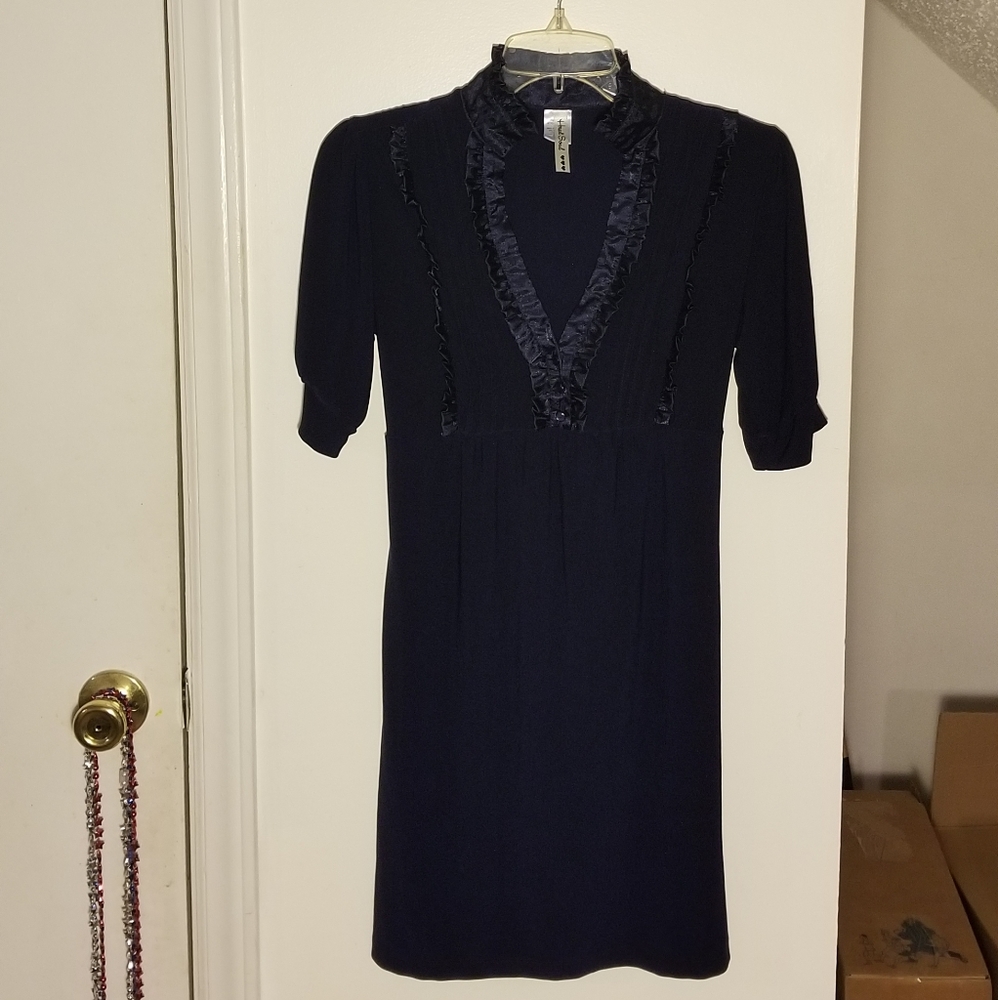 Heart Soul Navy Dress with Ruffles - Medium